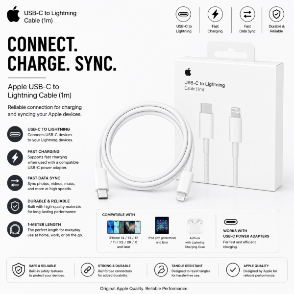 Apple USB-C to Lightning Cable (1m)