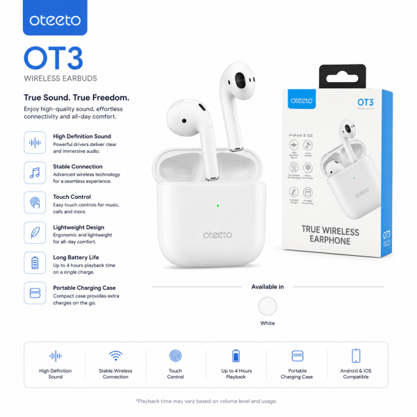 Oteeto OT3 Wireless Earbuds