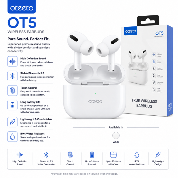 Oteeto OT5 Wireless Earbuds