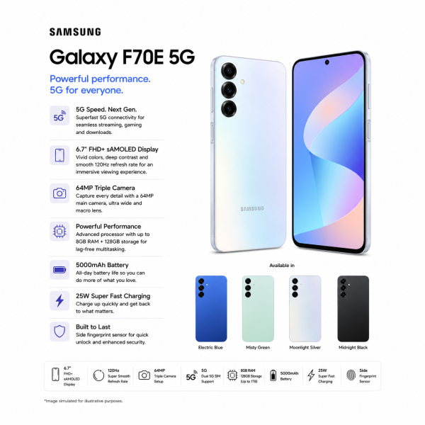 Samsung Galaxy F70E 5G