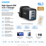 Anker high-speed 65W 3in1 charger