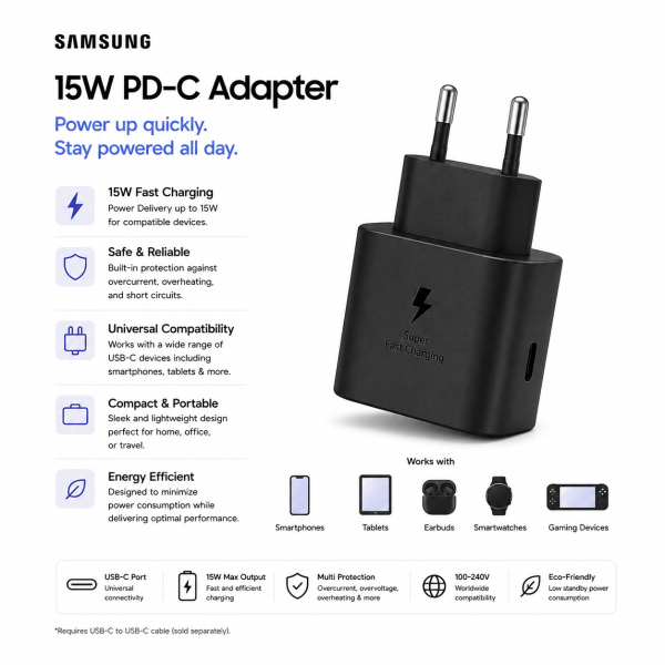 Samsung 15W PD-C Charger