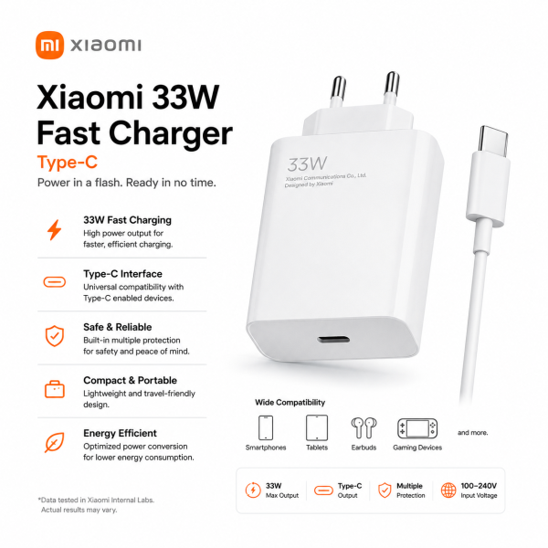 Xiaomi 33W fast charger Type C